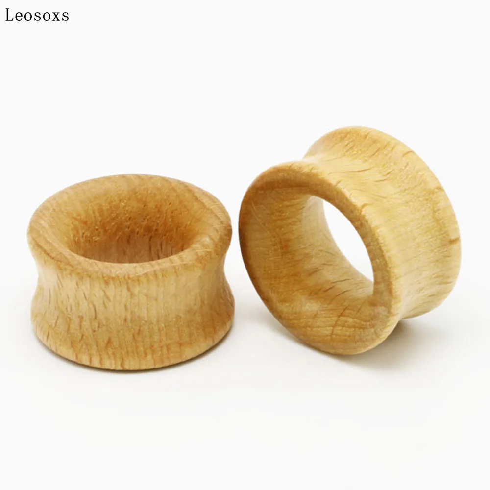 

Leosoxs 2pcs European and American Primary Color Hollow Wood Auricle Ear Expander Piercing Jewelry 8mm-20mm Hot Selling TUNNEL