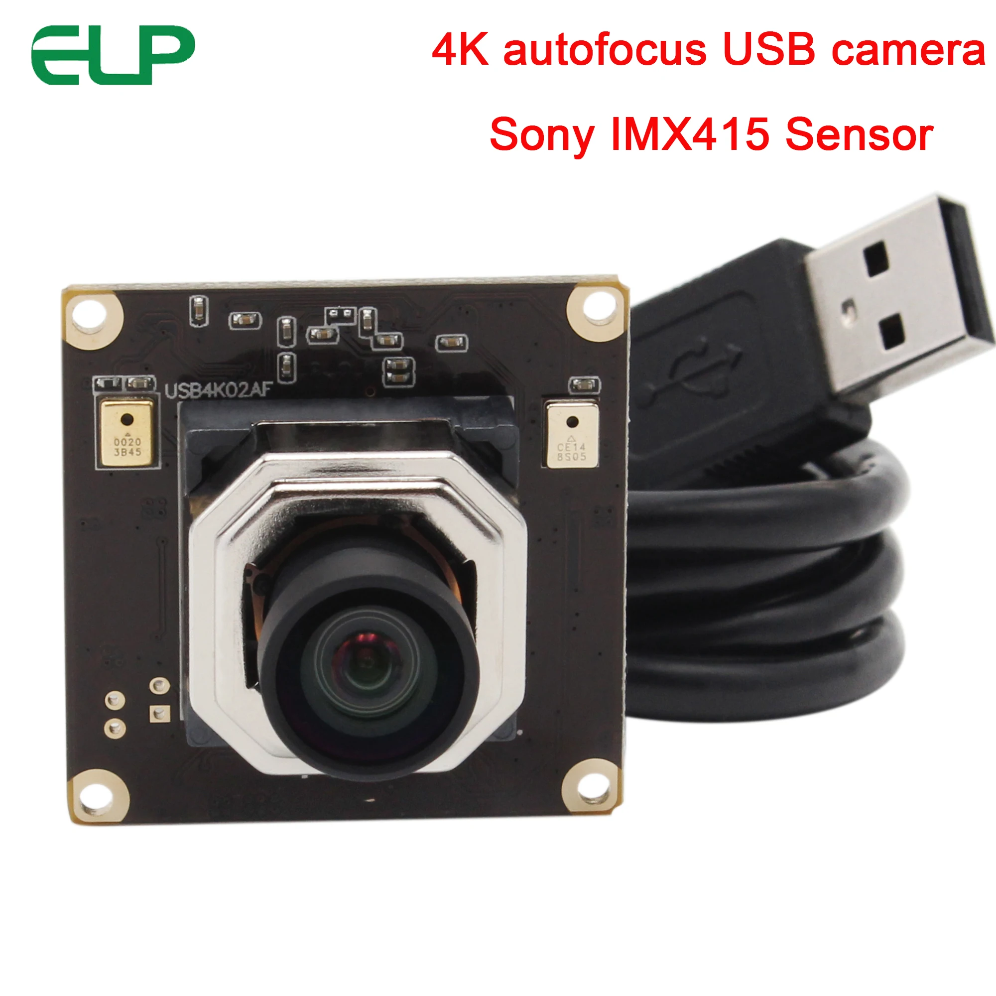 Фото Модуль камеры 4K с автофокусом USB 3840x2160 CMOS сенсор SONY IMX415 85 градусов объектив без