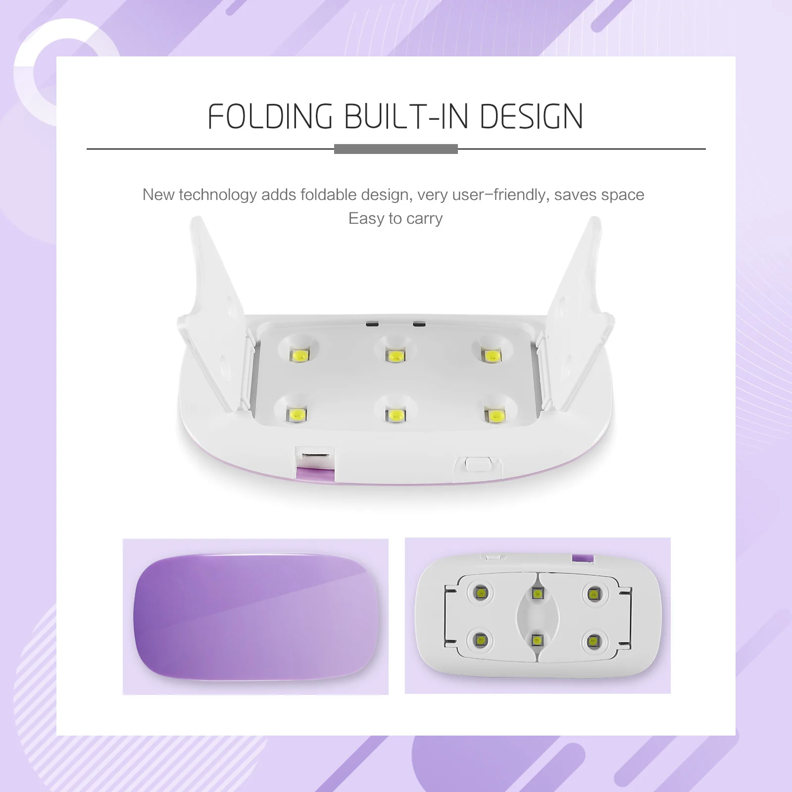 

COSCELIA Mini 6W Nail Dryer Machine Portable 6 LED UV Manicure Lamp Nails USB Cable Home Use Nail Lamp for Drying Nails Tools