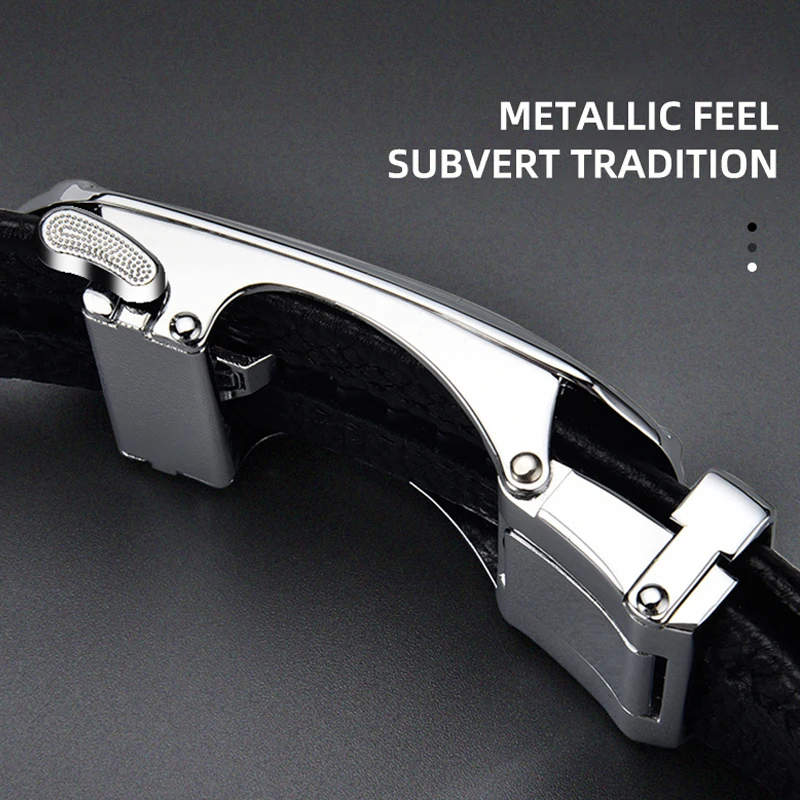 

Belts for 3.5cm Width Sports Car Brand Fashion Automatic Buckle Black Genuine Leather Men's Jeans High Quality Waist Male Strap