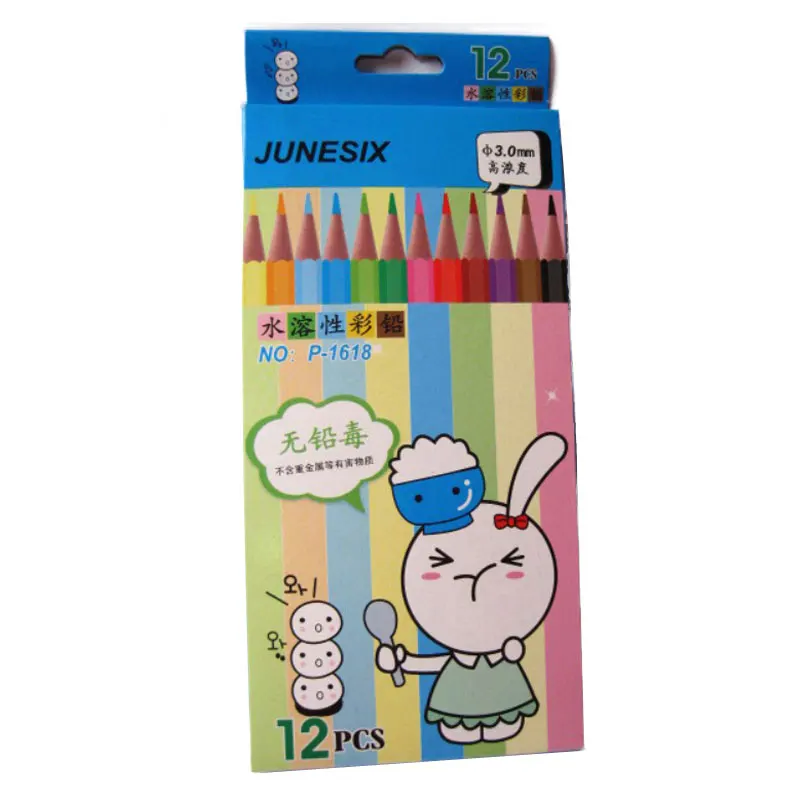12 шт./компл. водорастворимый маркер карандаша Цветной карандаш перо Бумага