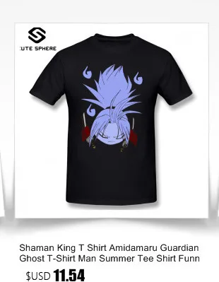 Shaman King, футболка, Shaman King Yoh, оранжевая футболка, 100 хлопок, короткий рукав, футболка, Забавный человек, принт, плюс размер, летняя футболка