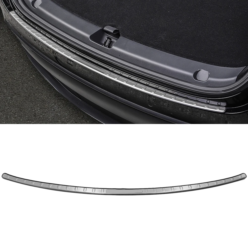 

For Tesla Model Y 2020 2021 Stainless Steel Rear Outer Bumper Plate Protector Cover 1pcs