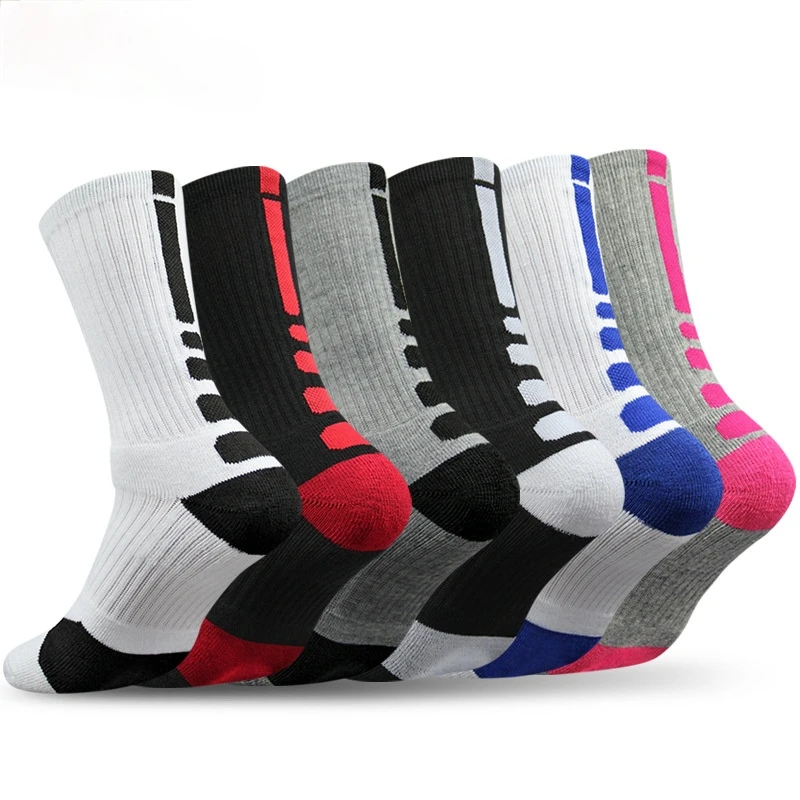 

New Style Men's Basketball Socks Thickened Bottom Design Helps Footfall Shock Absorption Pure Cotton Basketball Socks