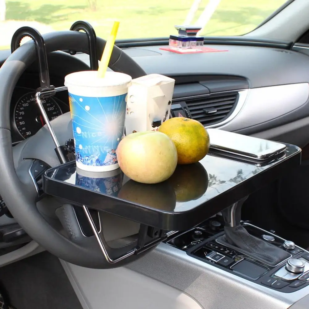 

Foldable Car Computer Rack with Drawer Shelf Car Steering Wheel Seat Back Laptop Tray Food Drink Table Holder Stand