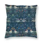 Яркая наволочка с рисунком Вильяма Морриса, птицы, украшение, 3D двухсторонняя наволочка с цветочным рисунком для гостиной