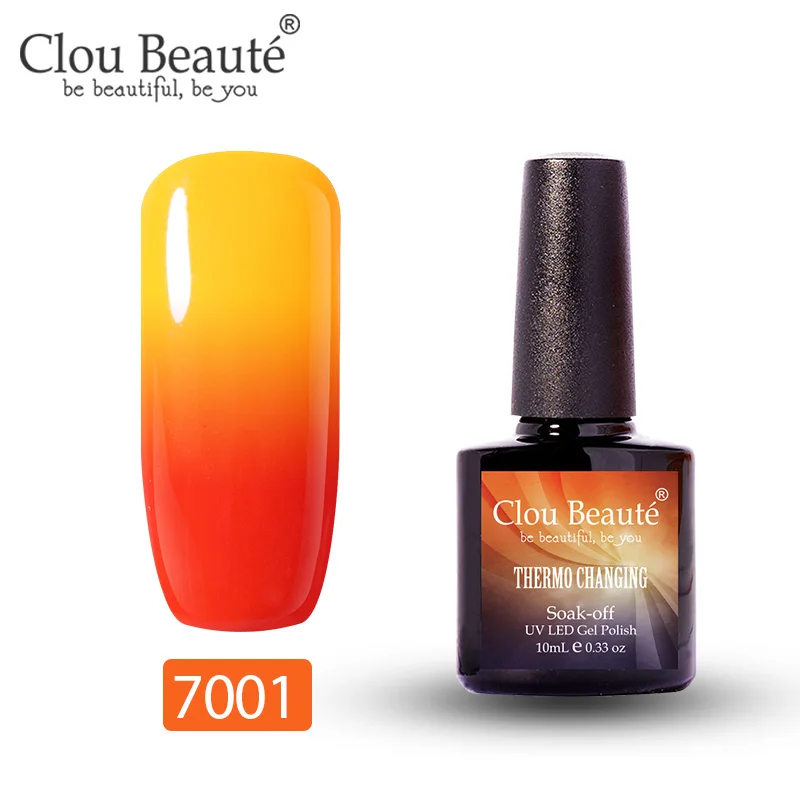 7001 Clou Beaute гель-лак, меняющий цвет в зависимости от температуры, гибридный УФ-лак для ногтей, стойкий, растворимый гель, 10 мл - Цвет: 7001