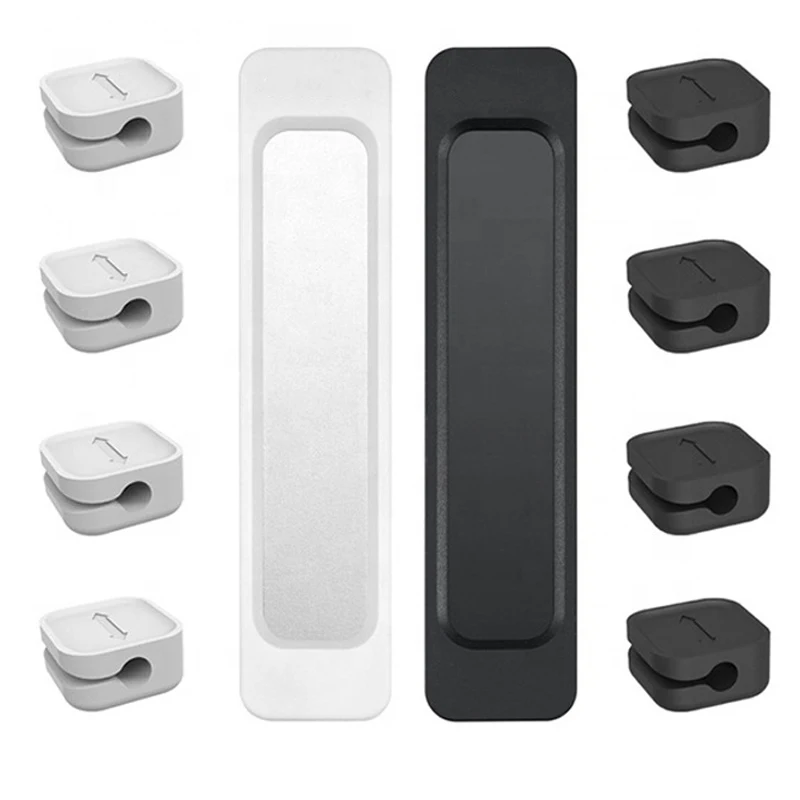 17*90mm Organizer Desktop Self-Adhesive USB Data Cable Wire Nail-Free Storage Holder With Magnetic | Электроника