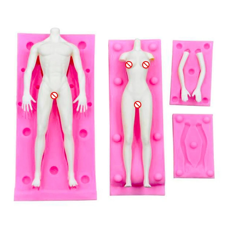 

Doll Body Shape Silicone Mold 3D Soft Candy Tool Mannequin Manual Diy Chocolate Baking Decorative Clay Mold Supplies