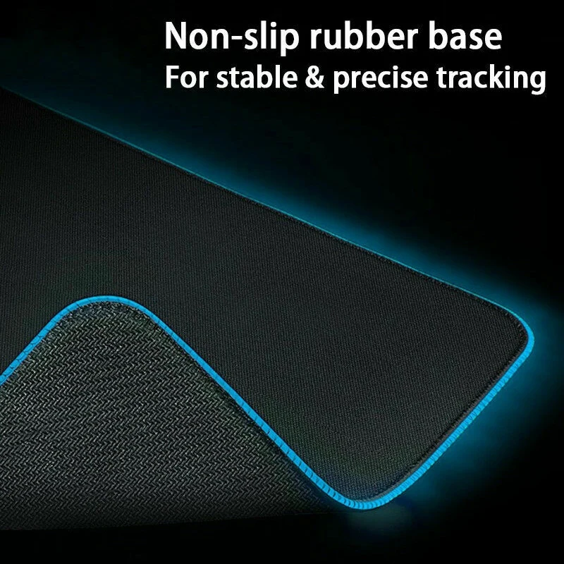 

Large LED Light RGB Waterproof Gaming Mouse Pad USB Wired Gamer Mousepad Mice Mat 7 Dazzle Colors for Computer PC(400x900x4mm)