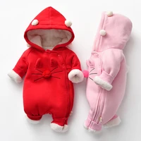 chinese tang suit baby new baby girl romper with three layers of cotton pink romper winter outfit baby jumpsuit outfit romper