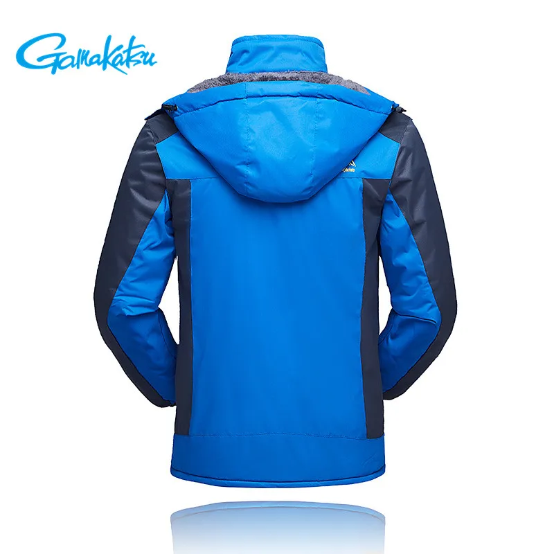 

Winter Gamakatsu Fishing Clothes Men's Outdoor Plush Waterproof Fishing Jacket Rock Climbing Ski and Cold Fishing Jacket L-9XL