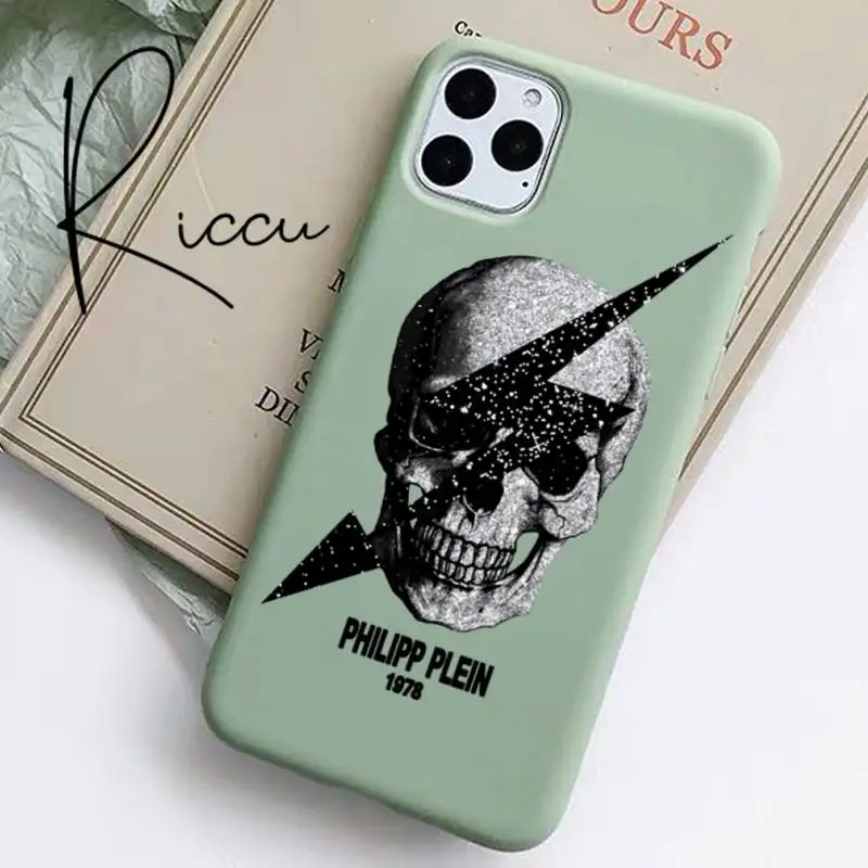 

qp Philipp luxury Brand Phone Case for iPhone 12 mini 11 Pro Max X XR XS 8 7 6s Plus Candy green Silicone Cases