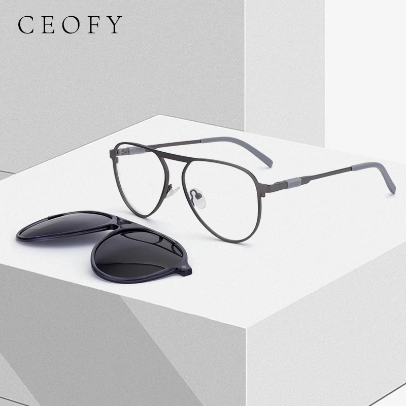 Мужские Оптические очки-авиаторы Ceofy оправа для очков от близорукости с