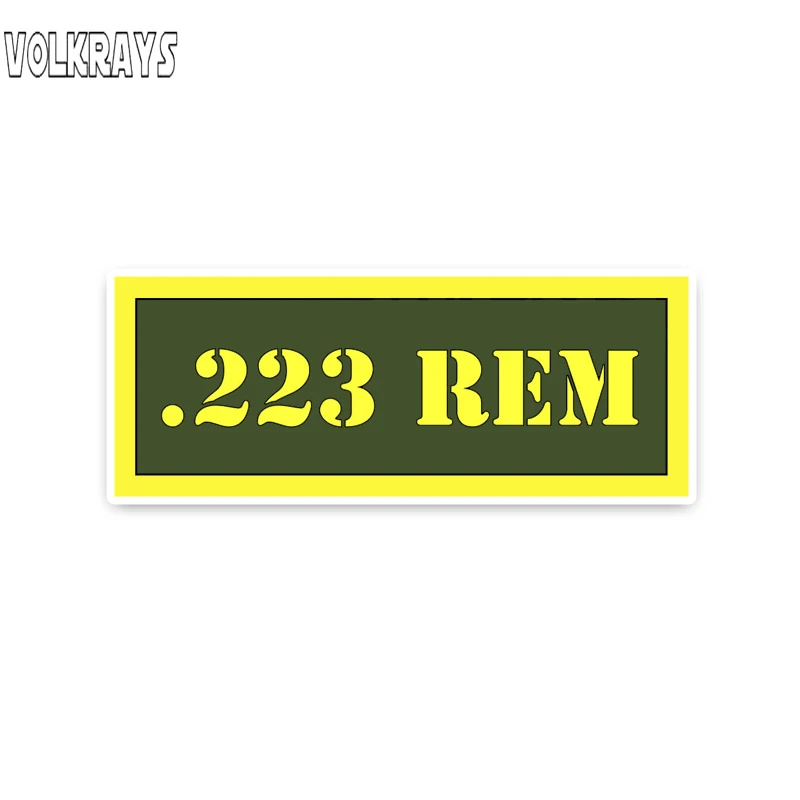 

Volkrays индивидуальные автомобильные наклейки желтый. 223 Rem боеприпасы аксессуары Светоотражающие Водонепроницаемые высококачественные ПВХ ...