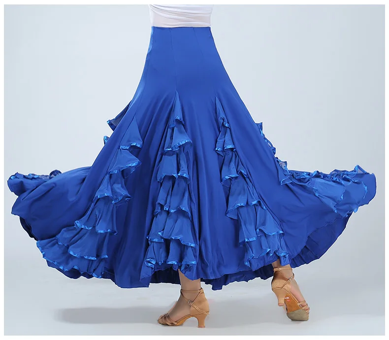 Новая юбка для фламенко Латинская Сальса платье бальных танцев женщин/испанская