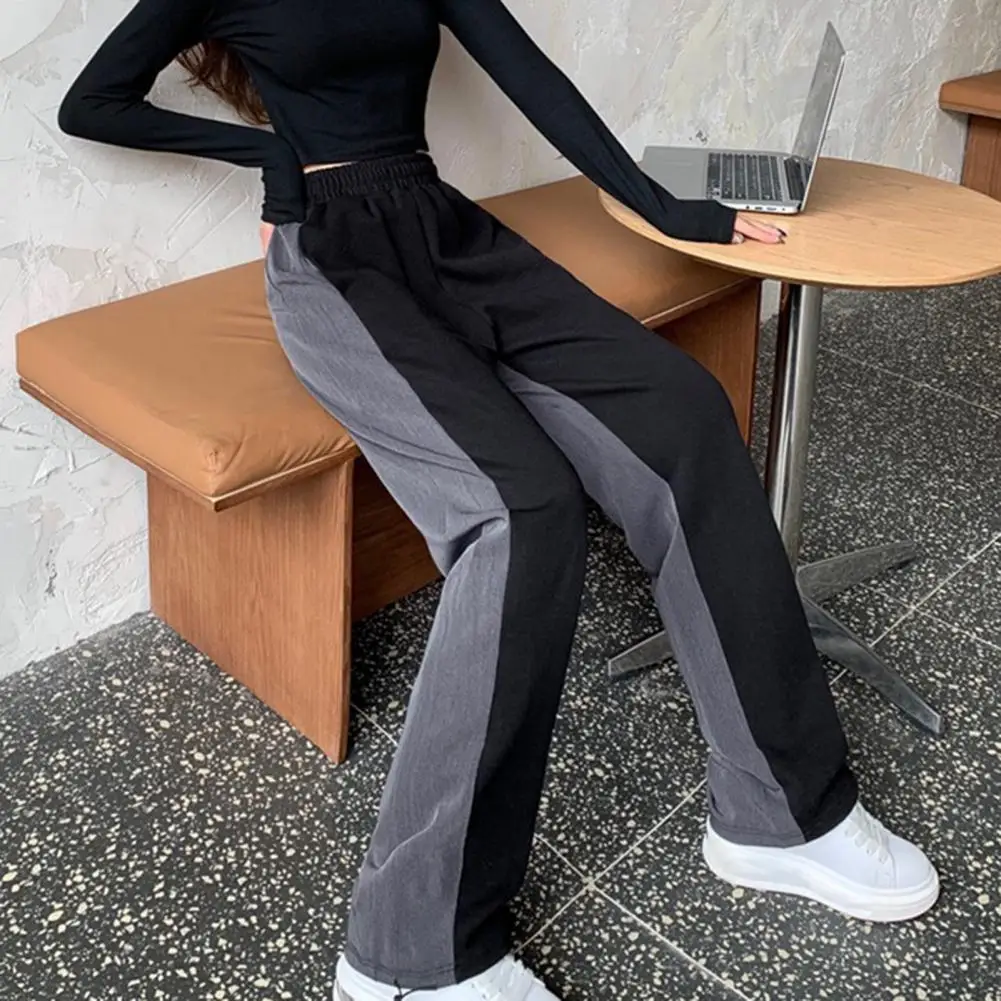 

Breathable Outdoor Straight High Waist Casual Trousers Comfy Casual Pants Two Pockets Streetwear