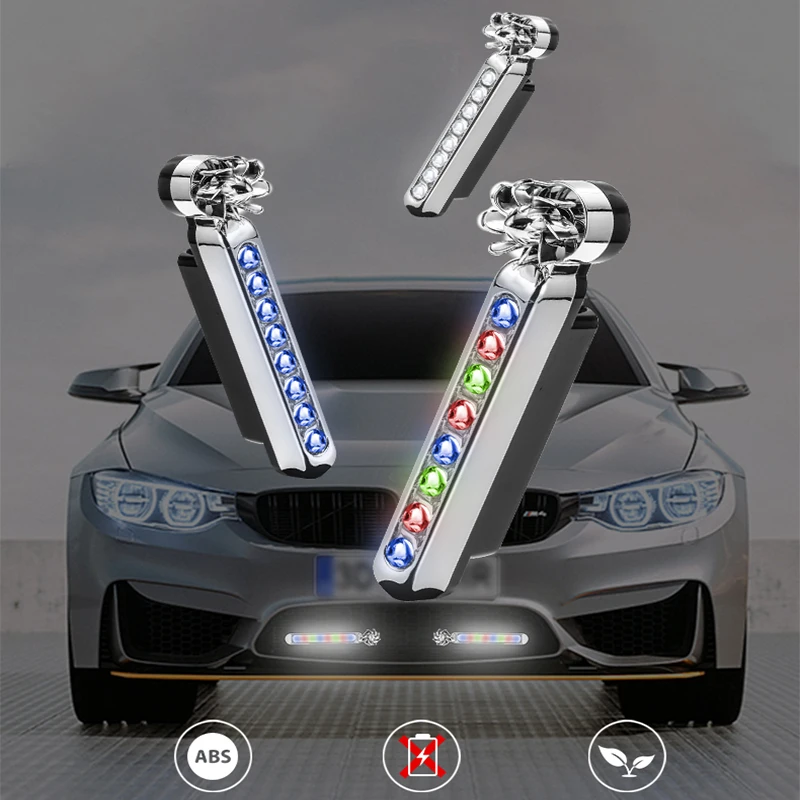 

1X 3-Color Wind Energy LED Lights Wireless Lamp No Need External Power Paste install For Lada Ford All Vehicle Car styling Refit