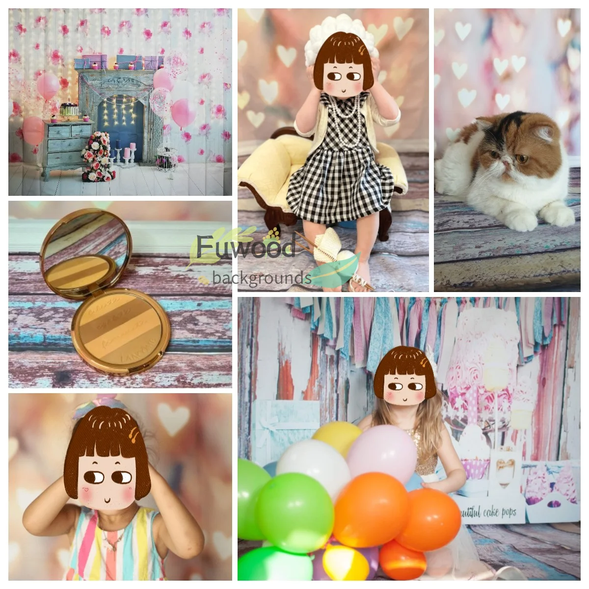 Фоны Heart Bokeh настенный фон для фотосъемки фоны дети ребенок день рождения