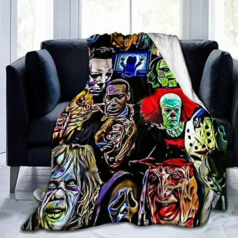 

Friday The 13th Flannel Fleece Throw Blanket Lightweight Cozy Plush Microfiber Blanket for Bed Couch Sofa anime blanket