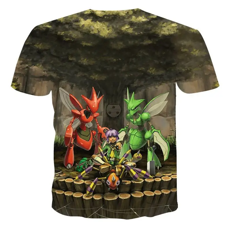 

2021 New 3D Animation Casual Summer Cool T-shirt Harajuku Animation T-shirt Fashion Soft Comfortable Men's and Women's T-shirt