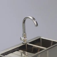 112 realistic alloy faucet sink model miniature doll house kitchen accessory simulation model dollhouse toy for birthday gift
