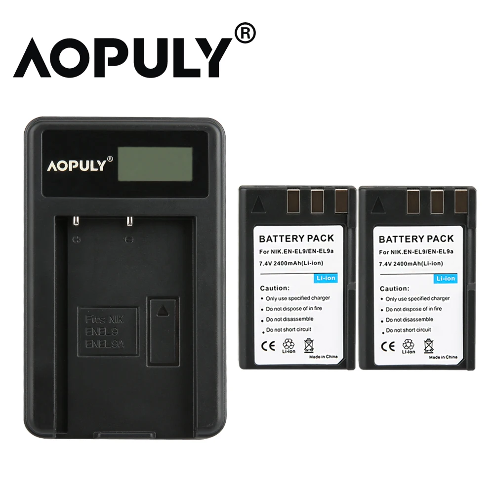 Зарядное устройство AOPULY для цифровых камер Nikon зарядное USB с ЖК экраном и дисплеем