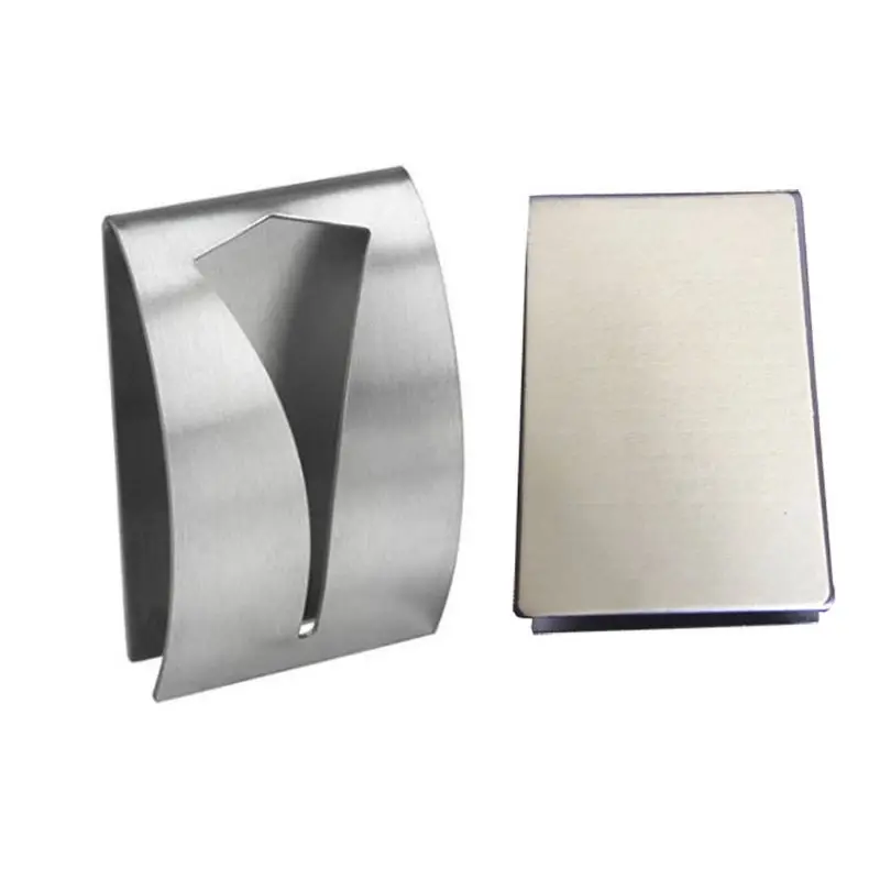 

2pcs Stainless Steel Self Adhesive Towel Holder Wall Mounted Hangers Bathroom