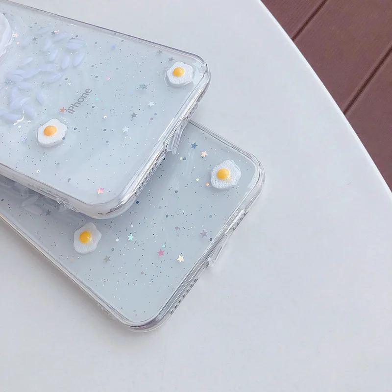 Tfshining INS корейский чехол для телефона iphone 11 pro max Xr Xs Max X 6 6s 7 8plus милый 3D прозрачный