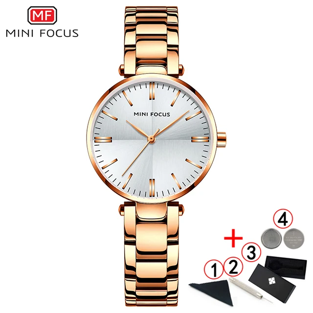 rose-gold-add-box Minifocus женские часы известных люксовых брендов модные ультратонкие часы женские из нержавеющей стали женские наручные часы для женщин - Цвет: rose-gold-add-box