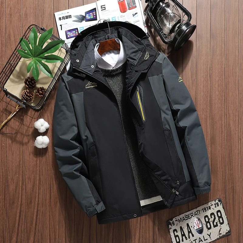 

7XL 8XL Winter Autumn Jacket Men Waterproof Military Fleece Jacket Coats Sports Hiking Camping Windbreaker Men Jaqueta Masculina