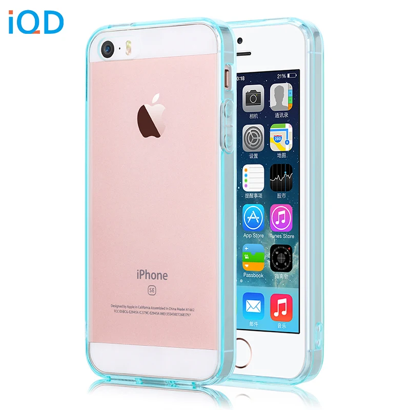 IQD для чехла iphone 5S SE защитный прозрачный тонкий амортизирующий бампер против царапин прозрачная задняя крышка для iphone 5 чехол s