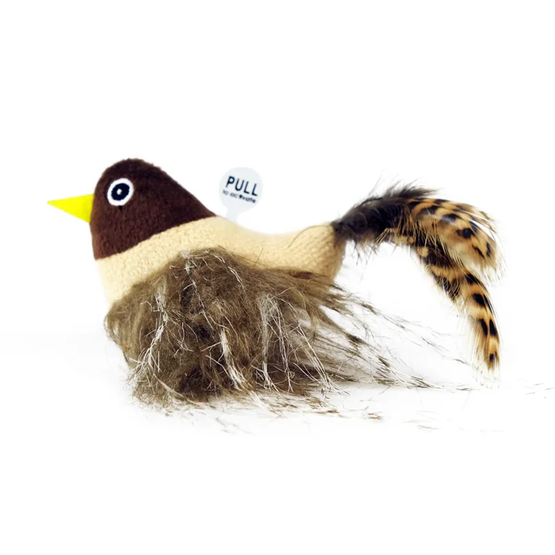 Птичья мышь со звуком в виде пера искусственная кошка моляр игрушка для кошек с