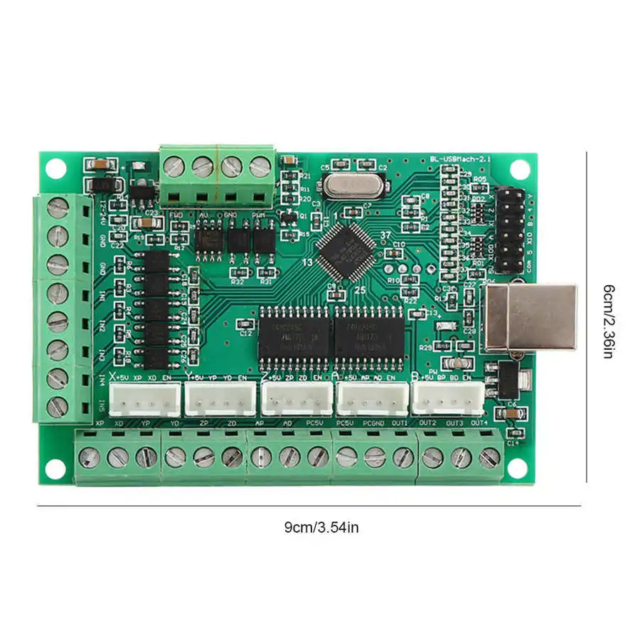 Плата драйвера CNC USB MACH3 100 кГц ветвь 5 осевой порт карта управления движением 12 24 В