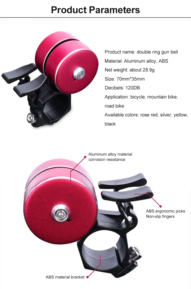 

Bike Bell MTB Mountain Road Bike Ordinary Bell Aluminum Alloy Sound Bike Handlebar Ring Horn Alarm Warning Bicycle Loudly Horn