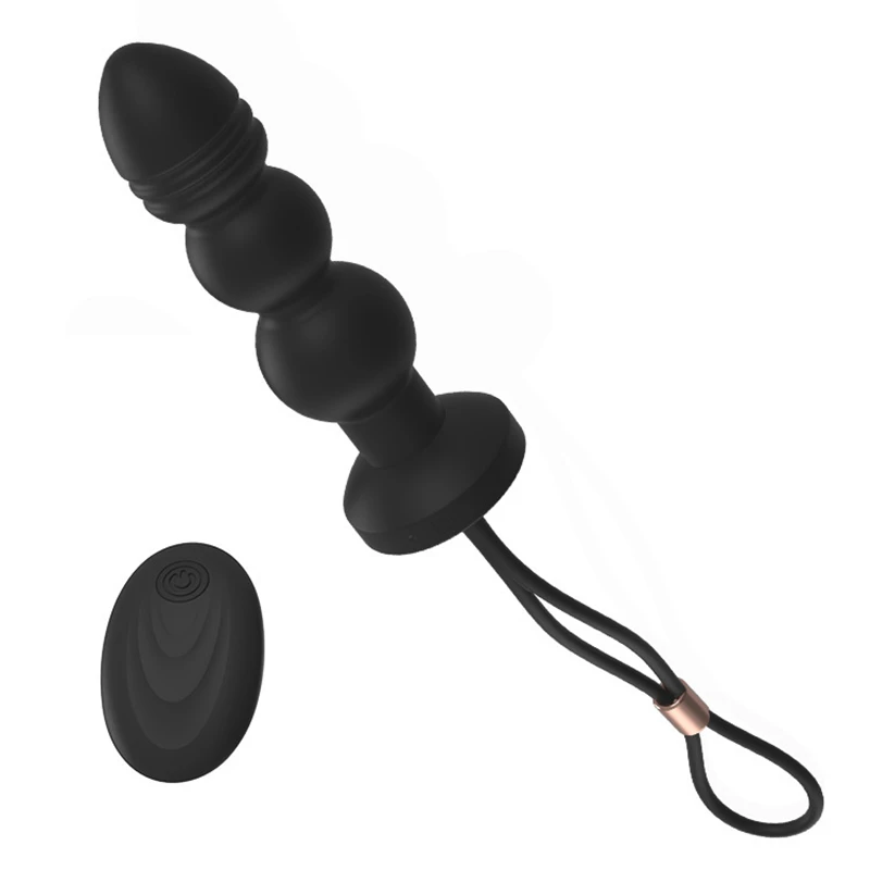 Беспроводной пульт дистанционного управления Анальная пробка дилдо с бусинами