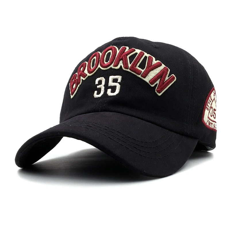 Кепка BROOKLYN с вышивкой надписью Мужская модная кепка из 100% хлопка регулируемые