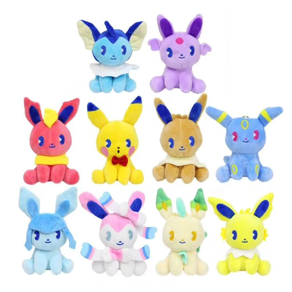 Soda Mix up 10pcs 10/лот Ditto Metamon Бульбазавр, чармандер, Сквиртл, снорлакс Пикачу, Eevee, Espeon, flarion, Jolteon, Sylveon, плюшевый умбреон, игрушка, розничная - Цвет: Soda Mix up 10pcs