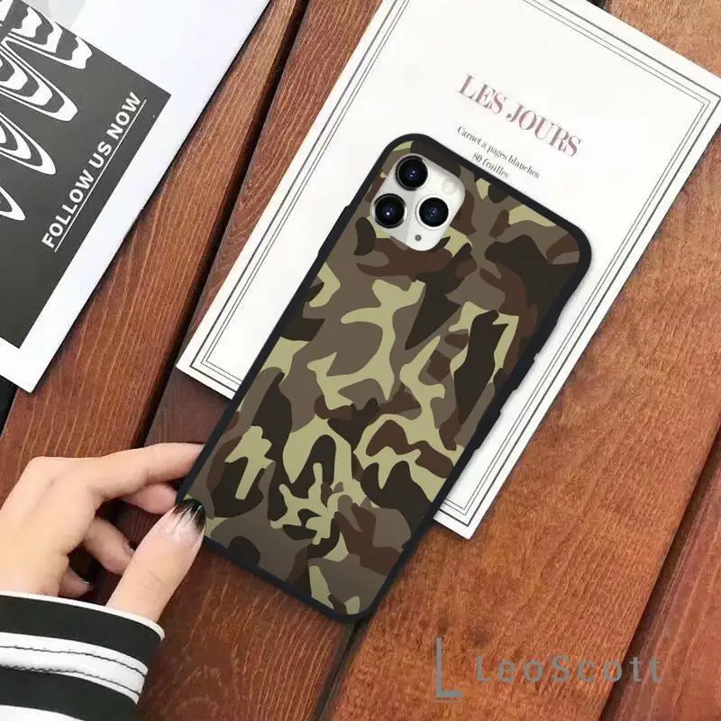 

Camouflage Phone Case for iPhone 11 12 mini pro XS MAX 8 7 6 6S Plus X 5S SE 2020 XR