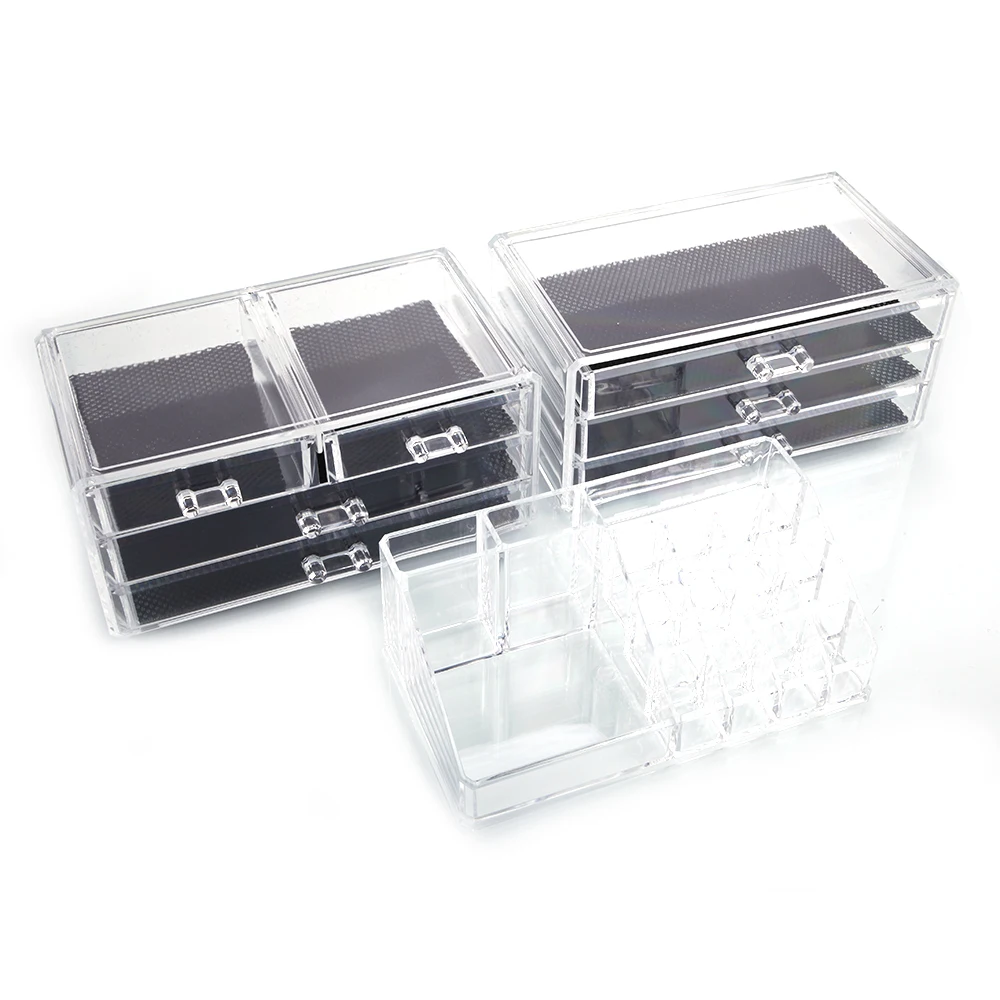 

SF-1122-1 Cosmetics Storage Rack with 2 Small & 5 Large Drawers Transparent