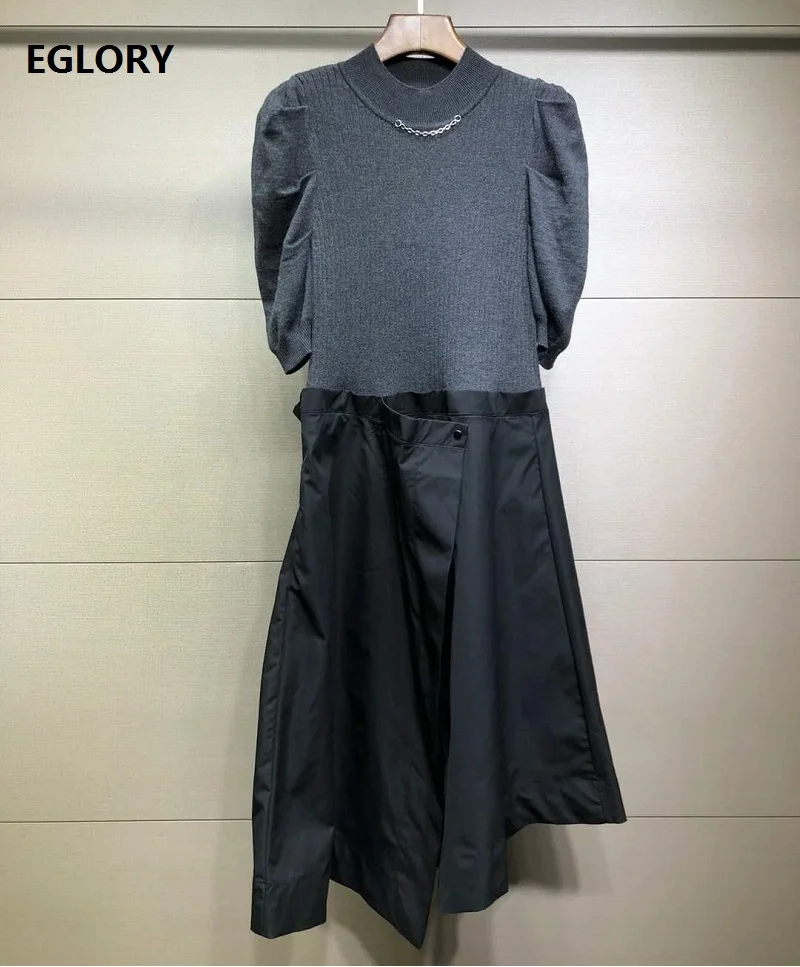 Цельнокроеное платье Осень зима 2020 Повседневное свитер женское трикотажное с