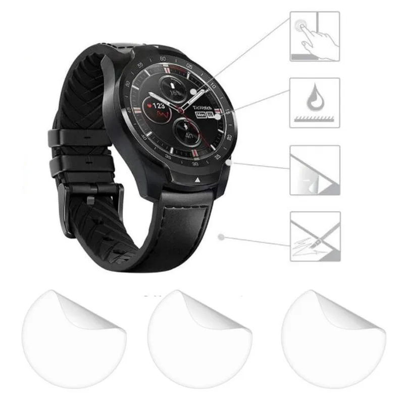 

3pc Soft Clear Protective Film Guard For Samsung Galaxy Watch 42MM 46MM Sport Smartwatch Full Screen Protector Cover (Not Glass)
