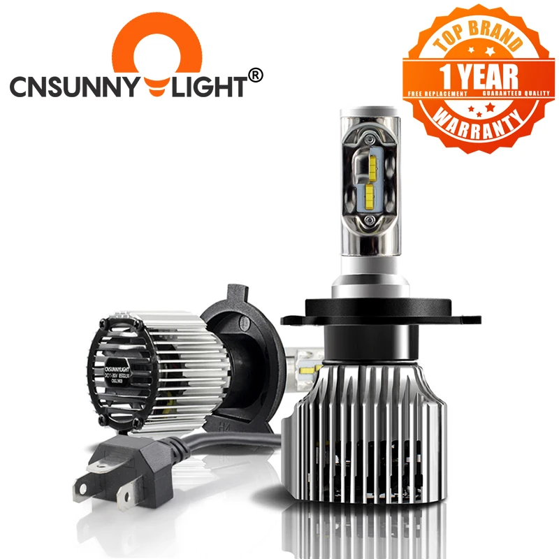 Автомобильная светодиодная лампа CNSUNNYLIGHT H4 компактная фара H7 H11 9005 HB3 9006 HB4 H1