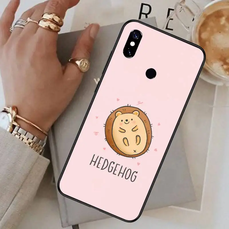 

hedgehog cute funny cartoon animal Phone Case For Xiaomi Redmi 7 8 9t a3Pro 9se k20 mi8 max3 lite 9 note 9s 10 pro