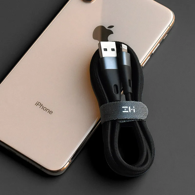 ZMI MFi кабель Lightning первоклассная нейлоновая ПП плетеная оболочка кабеля для iPhone Xs/XS Max/XR/iPhone X/8/8 Plus/7 Plus AL806
