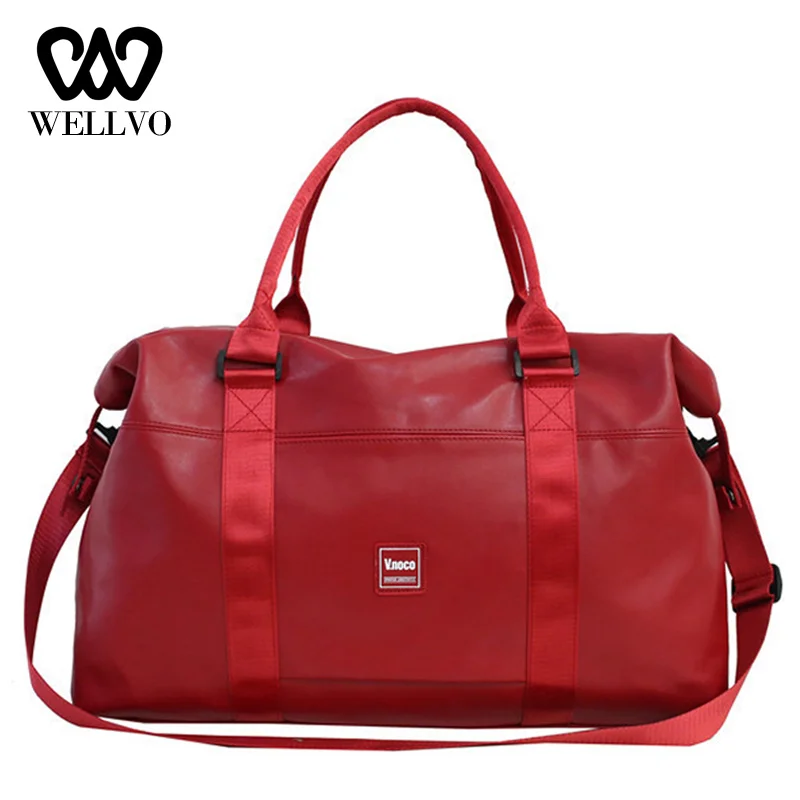 Женская кожаная сумка большой емкости мужская для фитнеса женская путешествий