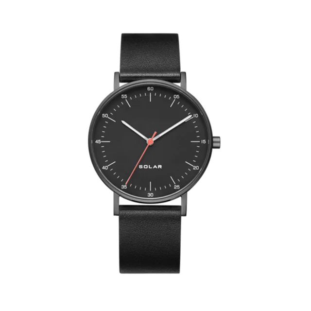 Black Новые ультра-тонкие часы Xiaomi TwentySeventeen, светящиеся 3ATM, водонепроницаемые повседневные часы с кожаным ремешком, пара наручных часов - Цвет: Black
