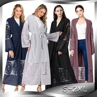 abaya long dresses cardigan new fashion womens clothing embroidered gauzy cardigan dubai robe dress muslim dress abaya turkey