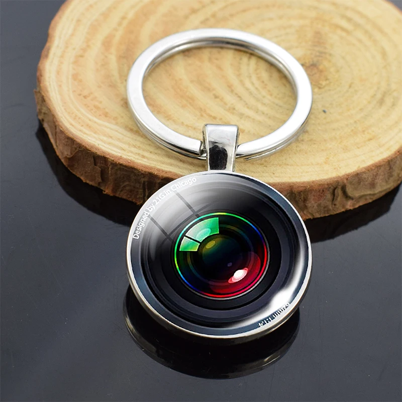 Двусторонний стеклянный брелок с кабошоном для мужчин и женщин | Украшения