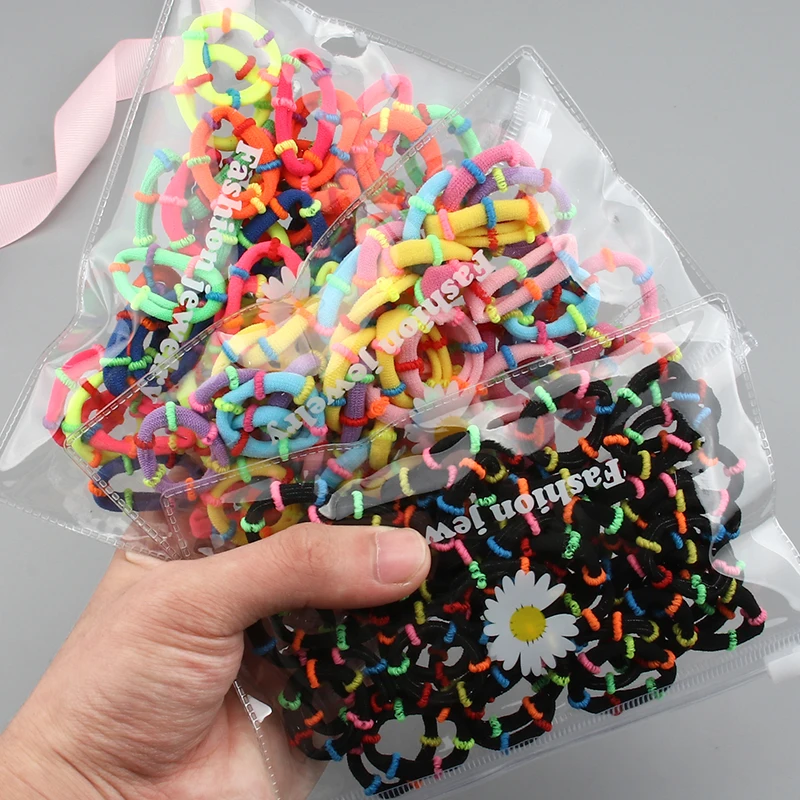 

50Pcs Women Rainbow Rubber Band Hair Ring Set Hair Accessories Elastic Candy Color Head Rope Girls Fashion Hair Bands Headwear